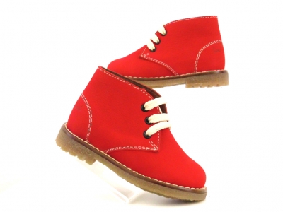 Ghete copii Lui Shoes, cod 3G1775, seria CREP, rosu, piele naturala