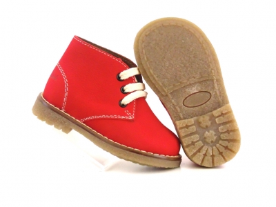 Ghete copii Lui Shoes, cod 3G1775, seria CREP, rosu, piele naturala