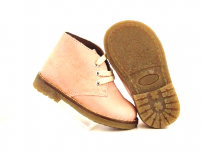 Ghete bebe LM, cod 8G1, seria CREP, roz, piele naturala