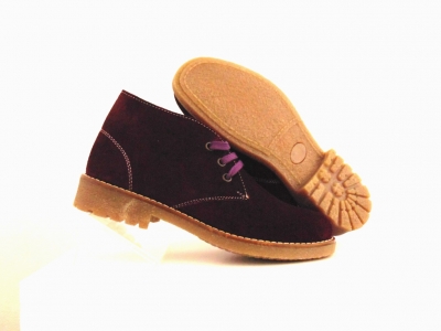 Ghete femei Lui Shoes, cod 2G886, seria CREP, bordo, piele naturala