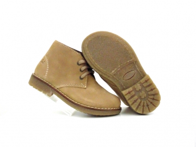 Ghete copii Lui Shoes, cod 3G1795, seria CREP, maro deschis, piele naturala