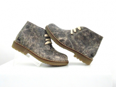 Ghete copii Lui Shoes, cod 3G1808, seria CREP, gri, piele naturala
