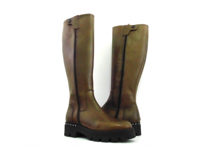 Cizme femei Lui Shoes, cod 2C696, seria TOSCA S, maro deschis, piele naturala