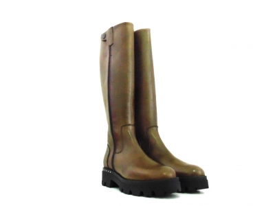 Cizme femei Lui Shoes, cod 2C696, seria TOSCA S, maro deschis, piele naturala