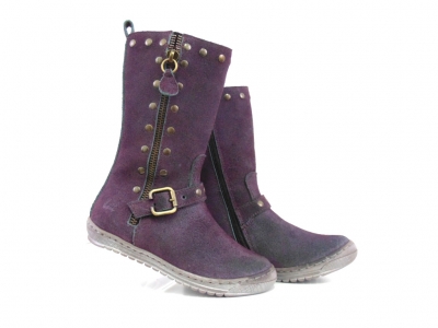Cizme copii fete Lui Shoes, cod 6C390, seria ROAD, mov, piele naturala