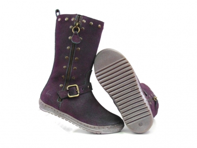 Cizme copii fete Lui Shoes, cod 6C390, seria ROAD, mov, piele naturala