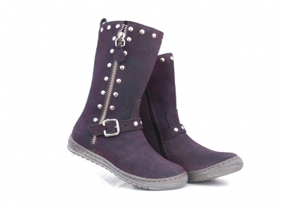 Cizme copii fete Lui Shoes, cod 6C394, seria ROAD, mov, piele naturala