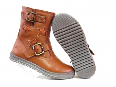 Cizme copii fete Lui Shoes, cod 6C406, seria LELLY, maro deschis, piele naturala