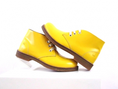 Ghete femei Lui Shoes, cod 2G904, seria CREP, galben, piele naturala