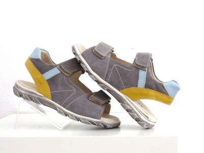 Sandale copii Lui Shoes, cod 3S272, seria BERRY, gri, piele naturala