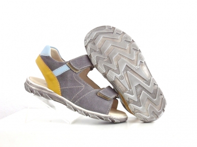 Sandale copii Lui Shoes, cod 3S272, seria BERRY, gri, piele naturala