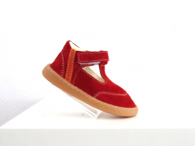 Pantofi copii Lui Shoes, cod 3P39, seria FIRST STEPS, rosu, piele naturala