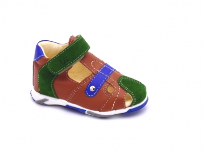 Sandale copii Lui Shoes, cod 3S283, seria SIMBA, maro, piele naturala