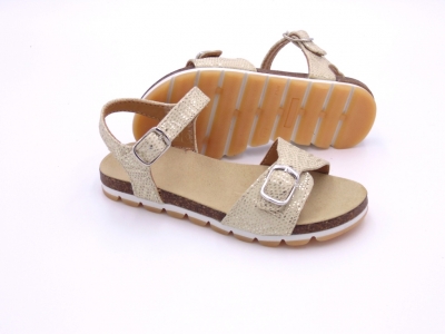 Sandale copii fete Lui Shoes, cod 6S157, seria ELSA, crem, piele naturala
