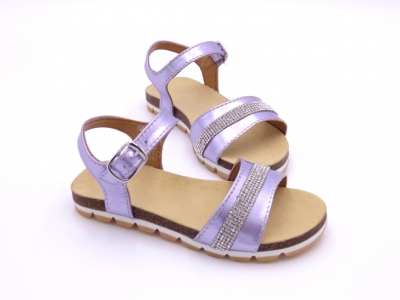 Sandale copii fete Lui Shoes, cod 6S160, seria ELSA, purpuriu, piele naturala