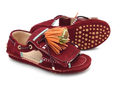 Mocasini femei Lui Shoes, cod 2M188, seria CARVE, bordo, piele naturala