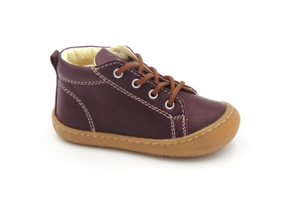 Pantofi sport copii Lui Shoes, cod 3A694, seria PRIMO, bordo, piele naturala