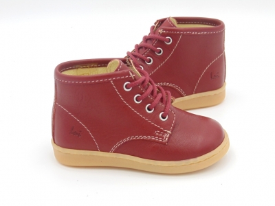 Ghete copii LM, cod 3G1984, seria BABY, bordo, piele naturala