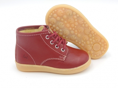Ghete copii LM, cod 3G1984, seria BABY, bordo, piele naturala