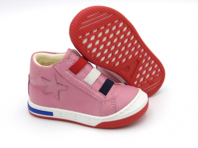 Pantofi sport copii fete Lui Shoes, cod 6A138, seria HEART K, roz, piele naturala