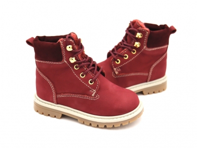 Ghete copii Lui Shoes, cod 3G1999, seria TIMMY, bordo, piele naturala