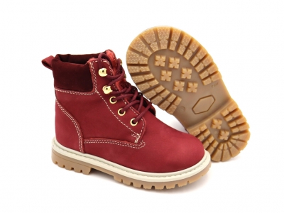 Ghete copii Lui Shoes, cod 3G1999, seria TIMMY, bordo, piele naturala