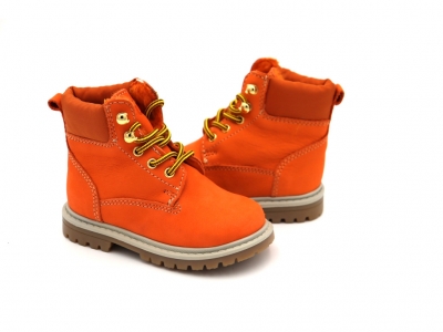 Ghete copii Lui Shoes, cod 3G2008, seria TIMMY, portocaliu, piele naturala