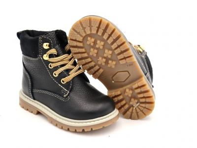 Ghete copii Lui Shoes, cod 3G2010, seria TIMMY, negru, piele naturala