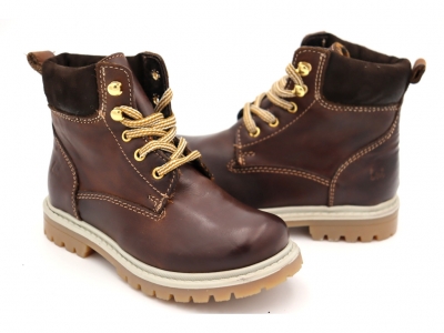 Ghete copii Lui Shoes, cod 3G2012, seria TIMMY, maro inchis, piele naturala