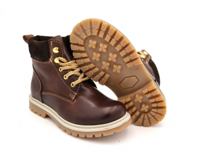 Ghete copii Lui Shoes, cod 3G2012, seria TIMMY, maro inchis, piele naturala