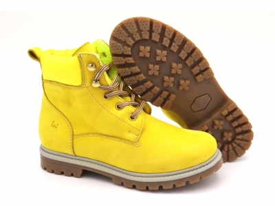 Ghete copii Lui Shoes, cod 3G2019, seria TIMMY, galben, piele naturala