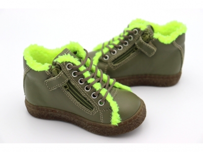 Ghete copii Lui Shoes, cod 3G2033, seria TRIP, khaki, piele naturala