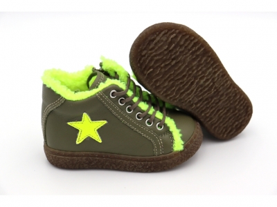 Ghete copii Lui Shoes, cod 3G2033, seria TRIP, khaki, piele naturala