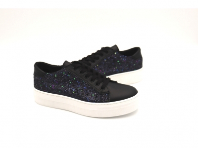 Pantofi sport femei Lui Shoes, cod 2A369, seria KRUG, negru, piele naturala