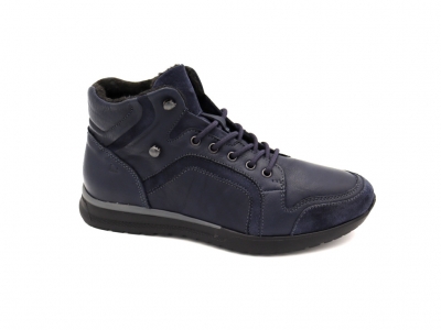 Pantofi sport barbati Lui Shoes, cod 1A693, seria RUN, bleumarin, piele naturala