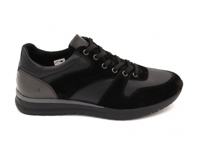 Pantofi sport barbati Lui Shoes, cod 1A696, seria BOSCO, negru, piele naturala