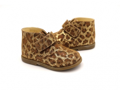 Ghete copii Lui Shoes, cod 3G2085, seria CREP SKY, auriu, piele naturala