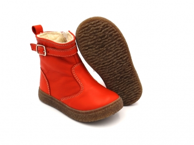 Cizme copii Lui Shoes, cod 3C337, seria RITA, rosu, piele naturala