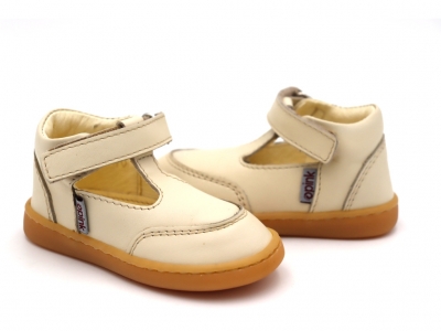 Pantofi bebe Lui Shoes, cod 8P20, seria FIRST STEPS, alb, piele naturala