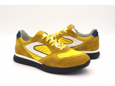 Pantofi sport barbati Lui Shoes, cod 1A711, seria TONY, galben, piele naturala