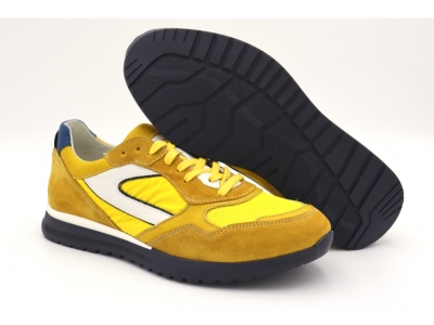 Pantofi sport barbati Lui Shoes, cod 1A711, seria TONY, galben, piele naturala