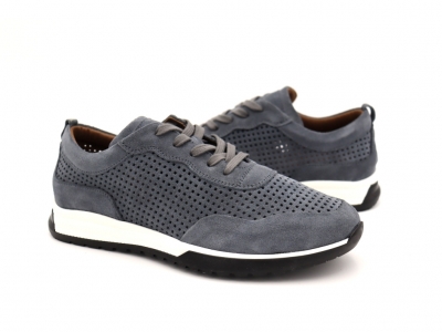 Pantofi sport barbati Lui Shoes, cod 1A725, seria ONDA, gri, piele naturala