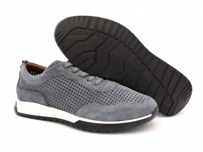 Pantofi sport barbati Lui Shoes, cod 1A725, seria ONDA, gri, piele naturala