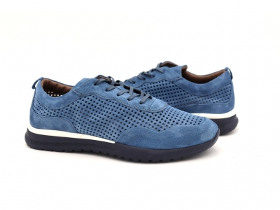 Pantofi sport barbati Lui Shoes, cod 1A726, seria ONDA, albastru, piele naturala