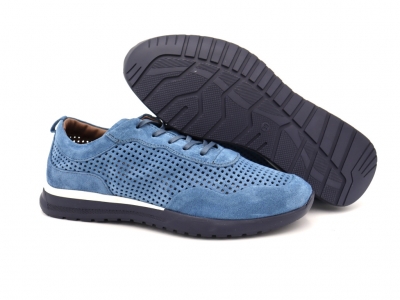 Pantofi sport barbati Lui Shoes, cod 1A726, seria ONDA, albastru, piele naturala