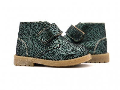 Ghete copii LM, cod 3G2105, seria CREP SKY, verde forest, piele naturala