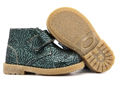 Ghete copii LM, cod 3G2105, seria CREP SKY, verde forest, piele naturala