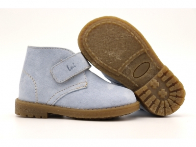 Ghete copii Lui Shoes, cod 3G2108, seria CREP SKY, azur, piele naturala