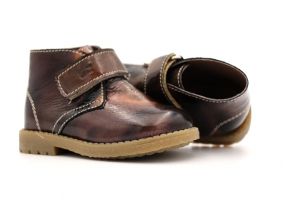 Ghete copii Lui Shoes, cod 3G2110, seria CREP SKY, maro, piele naturala