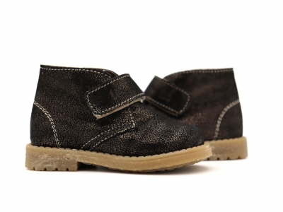 Ghete copii Lui Shoes, cod 3G2123, seria CREP SKY, negru, piele naturala